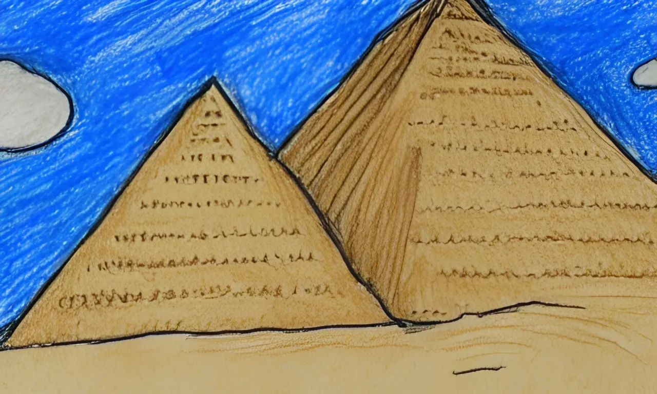 A kid’s drawing of the
pyramids