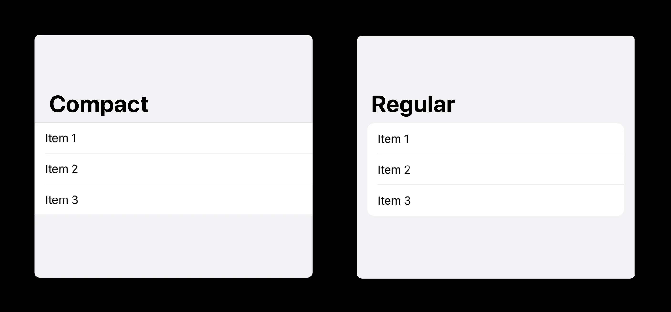 Grouped Lists