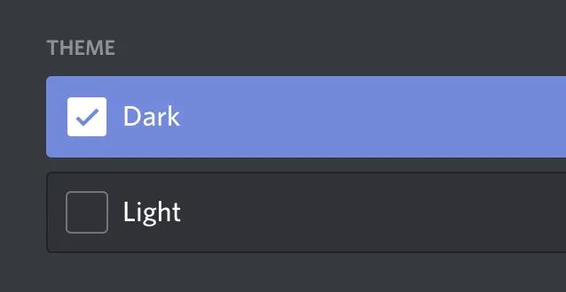 Discord appearance settings